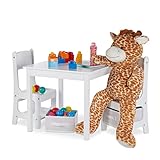 Resistente: muebles para niños hechos de mdf y madera; capacidad de cada silla de 40 kg