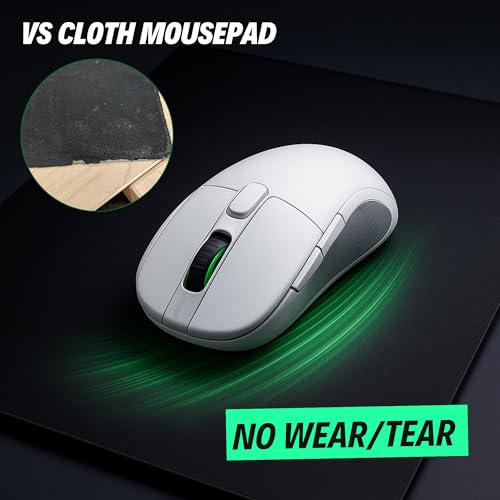 Image of GlassPad 1.0 Glass Mouse Pad for Gaming & Work, XL Professional Mouse Mat | Toughened Glass Surface, Micro Etched | Dirt & Water-Resistant | Enhanced Precision & Speed (Black, 400 * 300mm)