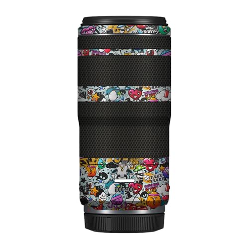 SUPBIG ステッカーは、Canon キヤノン RF100-400mm F5.6-8 IS USM に適合する保護装飾ステッカーで、耐擦傷性、耐摩耗性を備えたカメラスキン保護フィルム、迷彩(グラフィティアニメ)