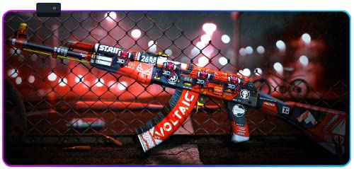 RGB Gaming Mouse Pads CSGO AK47,XXL Big Mousepad Deskpad,Gamer Keyboard Desk Mat Computer Table Carpet Pc 