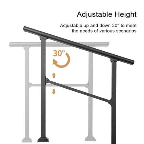 Rampe d'escalier à 2 marches pour l'accès sécurisé au jardin