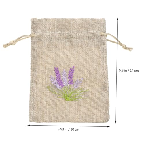 6 bolsas pequeñas de arpillera para sachet de lavanda miniatura 2