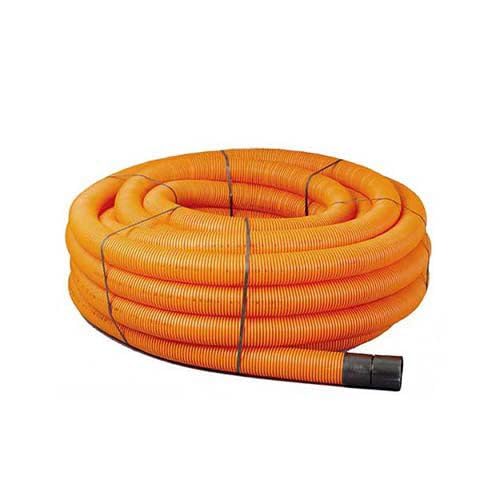 63mm x 50m Orange Electrical Ducting with Coupling & Draw Cord Roll