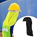 Deevoka Shade Hat Sun Protection Workwear Sweat Wicking Headwrap for Women Men Riding, Black