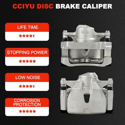 Image of cciyu Front Left & Right Brake Calipers Assembly w /Bracket 19B3219 19B3218 2006 2007 2008 2009 2010 2011 2012 2013 2014 2015 For Lexus For IS250