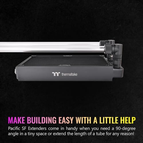 Image of Thermaltake Pacific SF Female to Male 20mm Extender Matte Black /DIY LCS /Fittings CL-W392-CU00MK-A