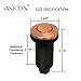 Akicon Copper Garbage Disposal Kitchen Air Switch Kit, Single Outlet Sink Top/Counter Top Waste Disposal On/Off Switch Kit, 2-1/2'' Max Countertop Thickness