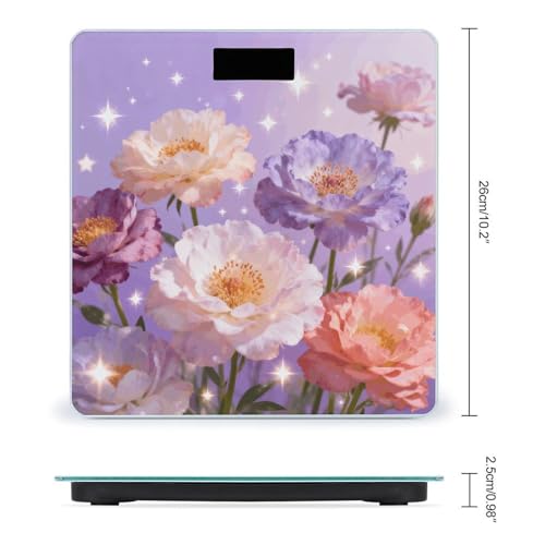 Báscula digital para baño con pantalla LCD y diseño antideslizante miniatura 2