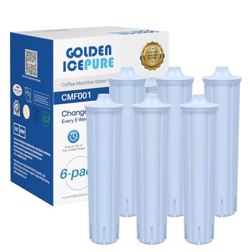 GOLDEN ICEPURE Kaffeemaschinen-Wasserfilter-Ersatz für Jura Blue Filterpatrone kompatibel mit ENA TÜV SÜD NSF Zertifizierte Packung mit 6