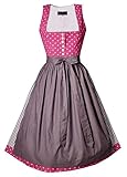 Farben: Grau, Rosa/Pink Dirndl midi 72 cm Thalham pink/grau Berwin/Wo, Gr. 40