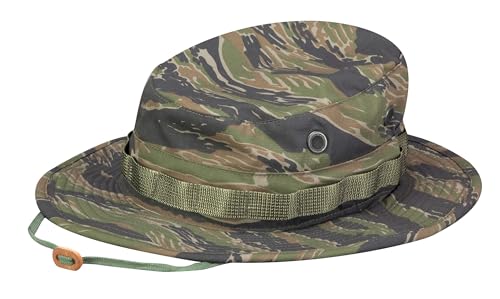 Propper 60/40 Ripstop Boonie Sun Hat for Men, Adjustable Chin Strap, Military Grade, Vent Holes, Cotton / Polyester Ripstop