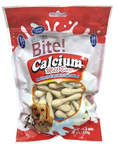 PSK PET MART Super Bite Calcium Milk Bone - 45 Pieces, 270g (RED)