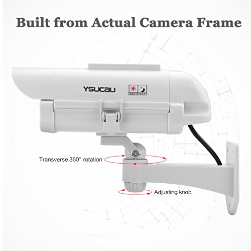 Ysucau CM01 Solar Powered Cctv Security Fake Dummy Camera With Flashing Led Outdoor/Indoor Use thumb #3