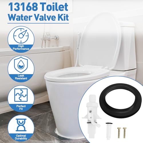 Image of 13168 Toilet Water Valve Kit, Leak-Resistant High-Performance RV Toilet Water Valve Kit Fit for Thetford Aqua Magic V High Low Model Toilets