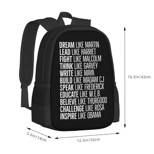 Black Heros, Black History, African American Backpack Lightweight Large Capacity Laptop Backpack Travel Backpacks for Unisex3