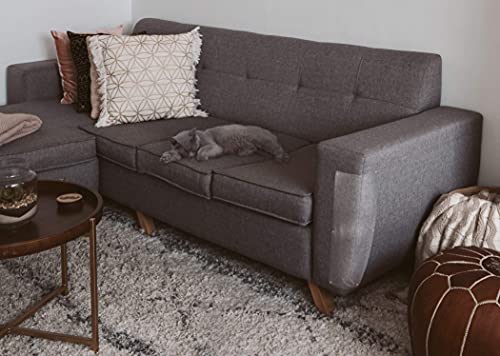 LAMINET The Original Deluxe Cat Scratch Shields - Protect Your Furniture with Our Deluxe Heavy Duty Furniture Scratch Shields - Set of 2 Heavy Duty Flexible Plastic Shields - (14L x 5.5W - INCHES) - Thumbnail 7