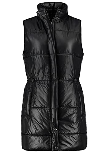 Preisvergleich Produktbild Sublevel Lange Damen Steppweste tailliert mit Stehkragen Black S