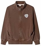 Sweat-shirt à col montant avec fermeture éclair centrale et poches cousues