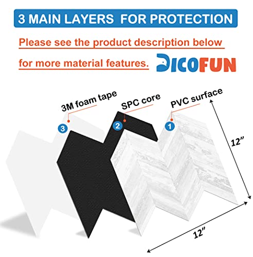 Dicofun 10-Sheet Herringbone Peel And Stick Backsplash, Vintage White Wood Look Pvc Stick On Backsplash For Kitchen And Bathroom #TOP6