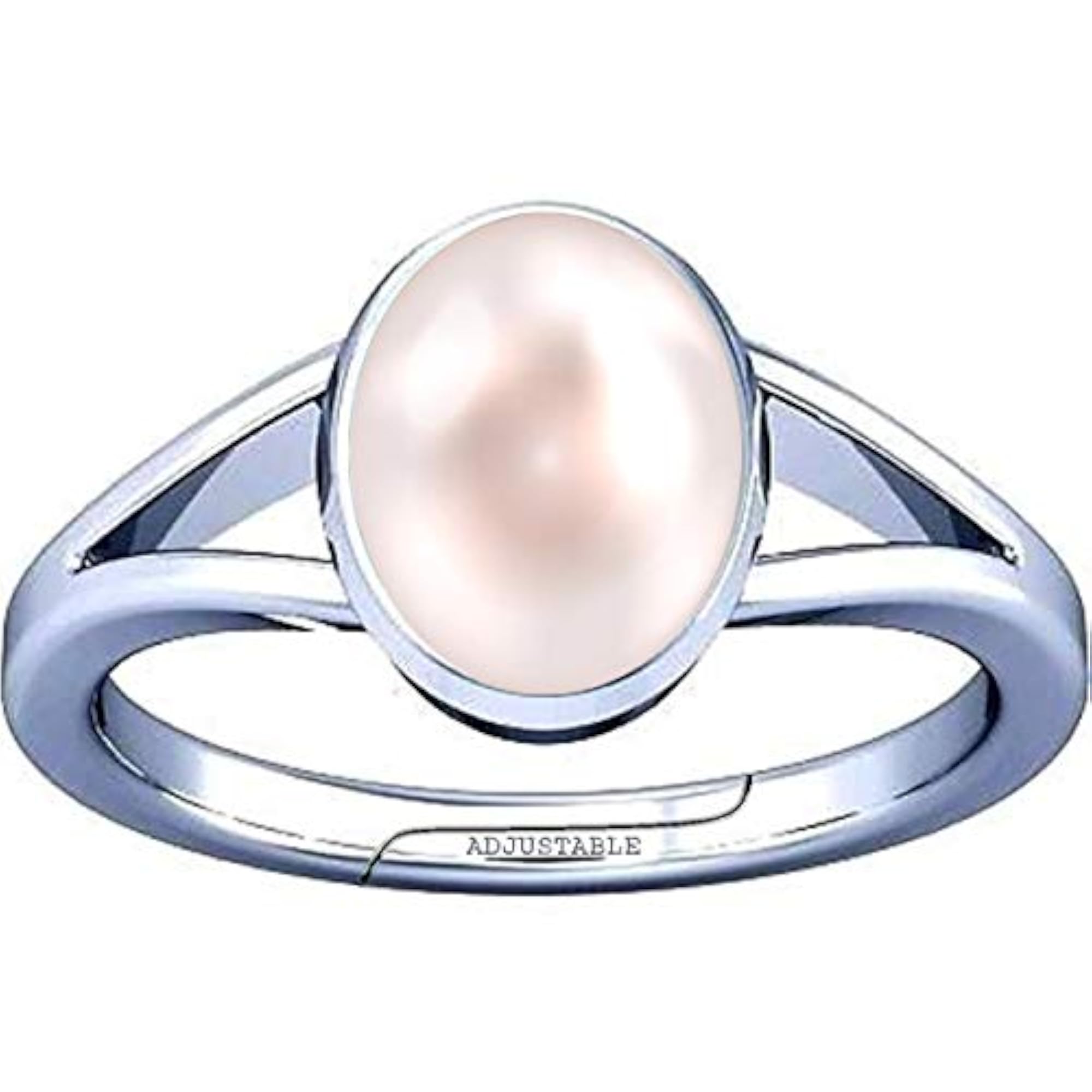 4.25-4.50 Ratti Pearl Silver Adjustable Ring, Unisex