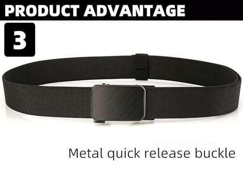 Men's Stretch Nylon Belt with Heavy Duty Quick Release Buckle4