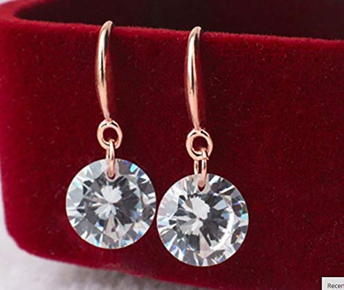 Image of Nilu's Collection Enchanting Light Weight Cubic Zircon Crystal Drop Earrings for Women and Girls, for Daily Use, Office Use