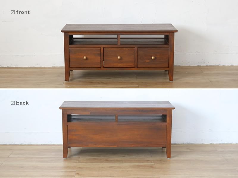 Amazon｜アジアン家具 チーク無垢 木製 テレビ台 ローボード TV台 幅