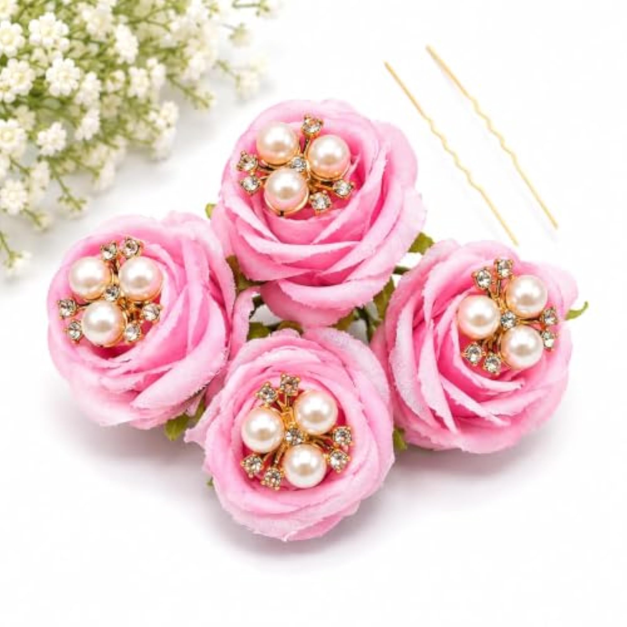 Wedding Hair Pins Combo with Pearls and Rhinestones