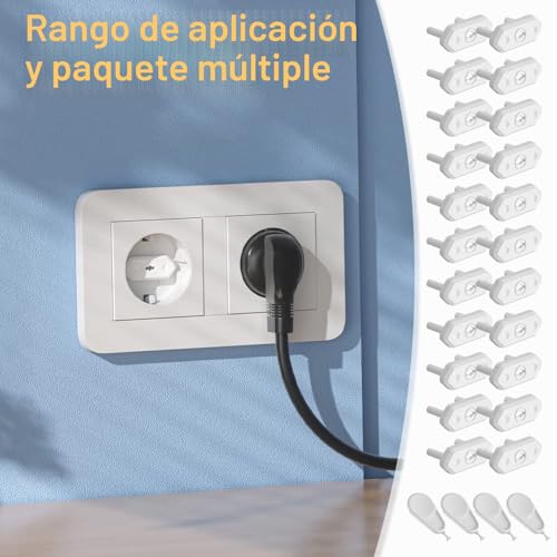 Miniatura 5 de Safelon 22 4 Piezas Protector Enchufes Italiano Y Europeo Estilo Socket Covers, Bebé Eléctrico De Seguridad Plug Covers, Outlet Covers For Childproof 22 4 Piezas, Blanco