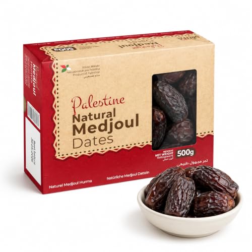 Premium Palestinian Medjool Dates Large Naturally Sweet & Juicy No Added Sugar Vegan Snack (500g)