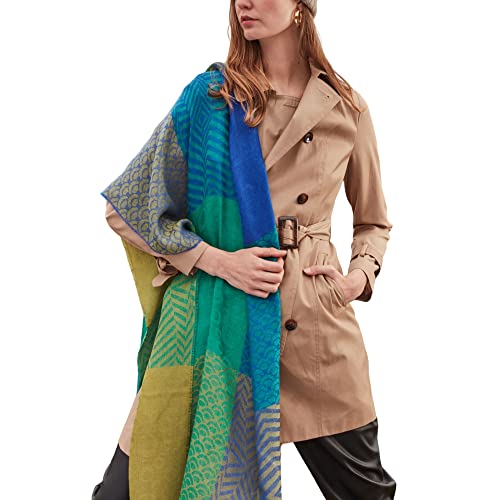 Heavenly Baby Alpaca Wool Scarf for Men and Women, Luxury Fiber & Silk Unisex Scarves Soft Warm Winter Wraps