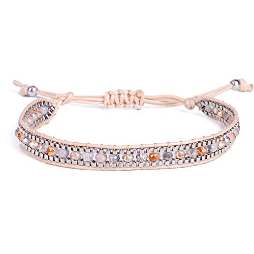 Bracelet tissé à la mode perle, l'accessoire rétro idéal pour vos sorties d'été