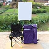 RELIFO Reise-Staffelei für Erwachsene, farbige Rucksack-Staffelei, enthält 1 Skizzen-Klappstuhl, 1 Aluminium-Staffelei, 1 Zeichenbrett aus Holz, 1 Rucksack