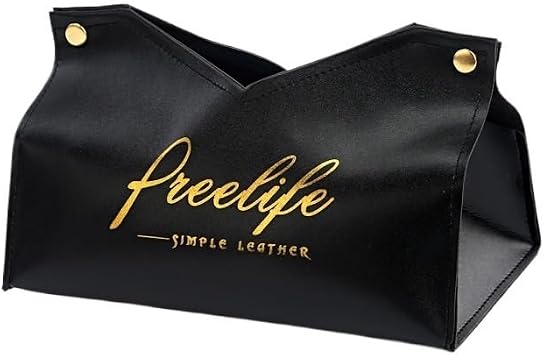 Simple Tissue Case Box Container Leather Retro Toilet Pumping Box Car Towel Napkin Papers Bag Holder BoxBlack B