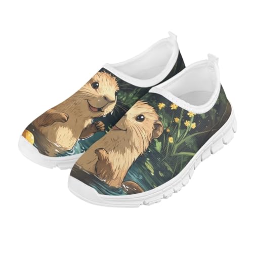 Capybara Shoes for Girls Breathable Mesh Walking Sneakers Comfort Low Top Tennis Shoes Athletic Shoe2