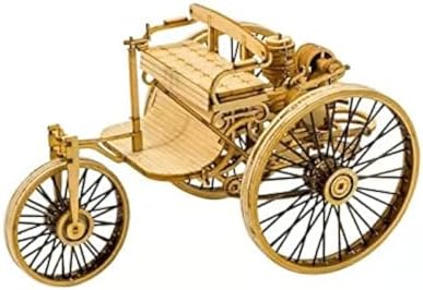 Viloga 3D Wooden Puzzle - Laser Cutting Vehicle Model Building Kit for Adults - The First Car in The World - Assembly Vintage Wood Model Car Gifts for Men & Teens image 2