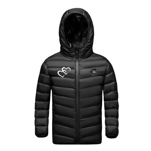 4-15Years Kids Heated Jackets Waterproof Coat Children Winter Outwear 3-Zones USB Intelligent Constant Temperature