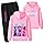 guangyoucai KPOP Boys Tracksuits Girls Hoodie and Pants 2pcs Sets Cartoon Casual Pullover Clothing for Kids（Pink-130cm）
