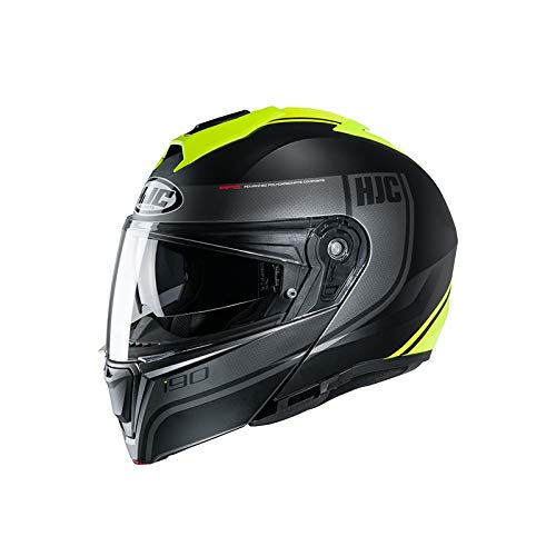 HJC HELMET I90 DAVAN BLACK FLO YELLOW L