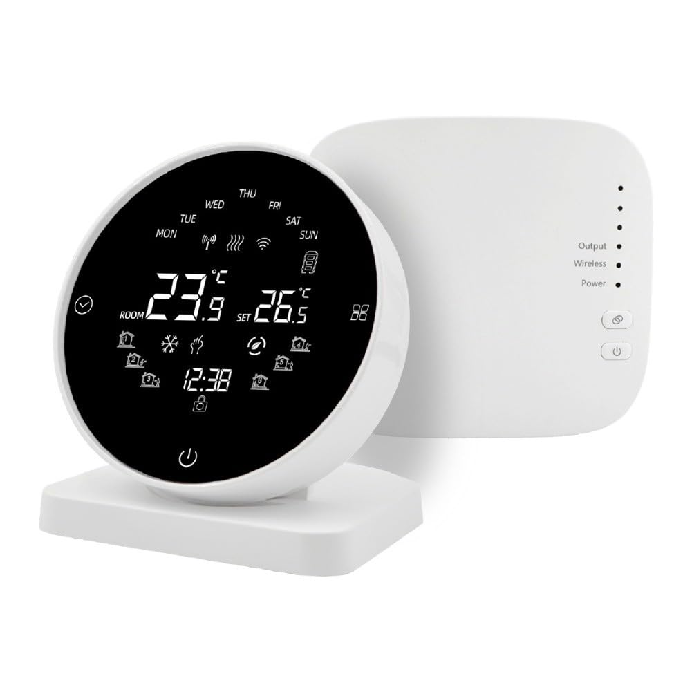 Regolatore di temperatura WiFi per scaldabagno a gas Tuya, modalità di programmazione manuale, controllo di gruppo, 15-95°C
