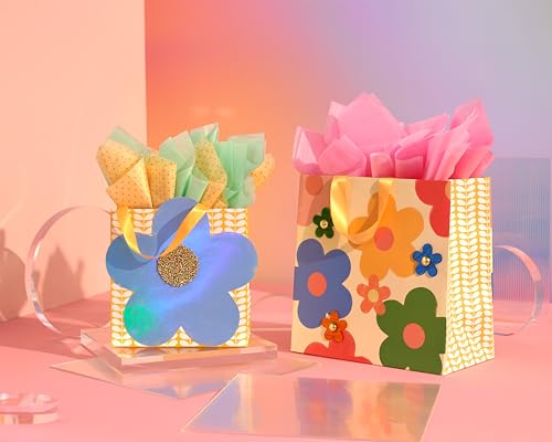 Image of Papyrus 8.5 inch Medium Gift Bag (Daisy) for Birthdays, Bridal Showers, Anniversaries and All Occasions (1 Bag)