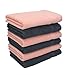 Produktbild Betz 6 Stück Handtücher Palermo 100% Baumwolle Größe 50 x 100 cm Handtuch Set Farbe anthrazit und apricot