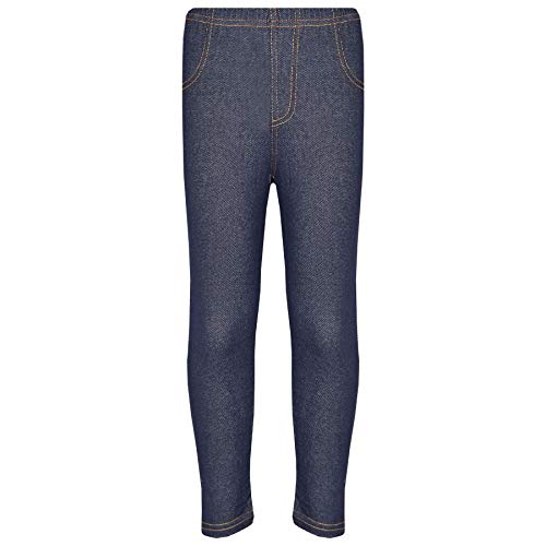 Kids Girls Stretchy Jeggings Blue Denim Jeans Pants Leggings Trousers 2-13 Years