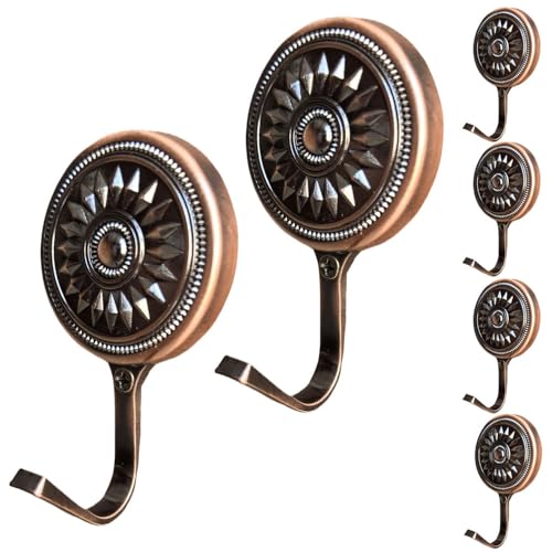 6Pcs-Coat-Hooks-Wall-Mounted-Vintage-Metal-Hooks-with-Screws-for-Hanging-Sun-Shape-Mounted-Hanger-Hold-30-Lb-for-Hanging-Clothes-Jackets-Hats-Keys-Bags 6Pcs Coat Hooks Wall Mounted Vintage Metal Hooks with Screws for Hanging Sun Shape Mounted Hanger Hold 30 Lb for Hanging Clothes Jackets Hats Keys Bags