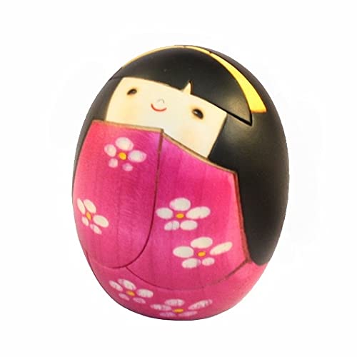 Muñeca Kokeshi japonesa auténtica y tradicional - Diseño Negai - Hecho a mano y hecho en Japón Cover