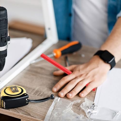 ULTECHNOVO 72 lápices carpintero madera rojo HB miniatura 7