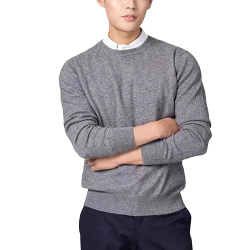 Autumn and Winter Cashmere Sweater Men's Pullover Round Neck Soft and Warm Pullover Knitted Sweater