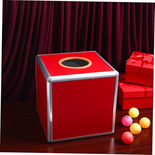 Caja de rifa roja de aluminio para eventos y sorteos reutilizable 7