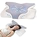 Dreamhigh® Cuscino Cervicale per Dormire, 2 in 1 Cuscino Memory Foam, Sollievo Efficace dal Dolore, Cuscino Ortopedico per Dormire sul Fianco, Schiena e Pancia, 63 x 42 cm x 9/12 cm