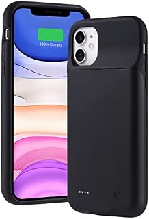 Vnierxful iPhone 11 Charging Case, 4500mAh Battery Case for iPhone 11, Slim Extended Charging Case for iPhone 11, Protective Rechargeable Extended Power Bank Charger Case (6.1 inch) Black